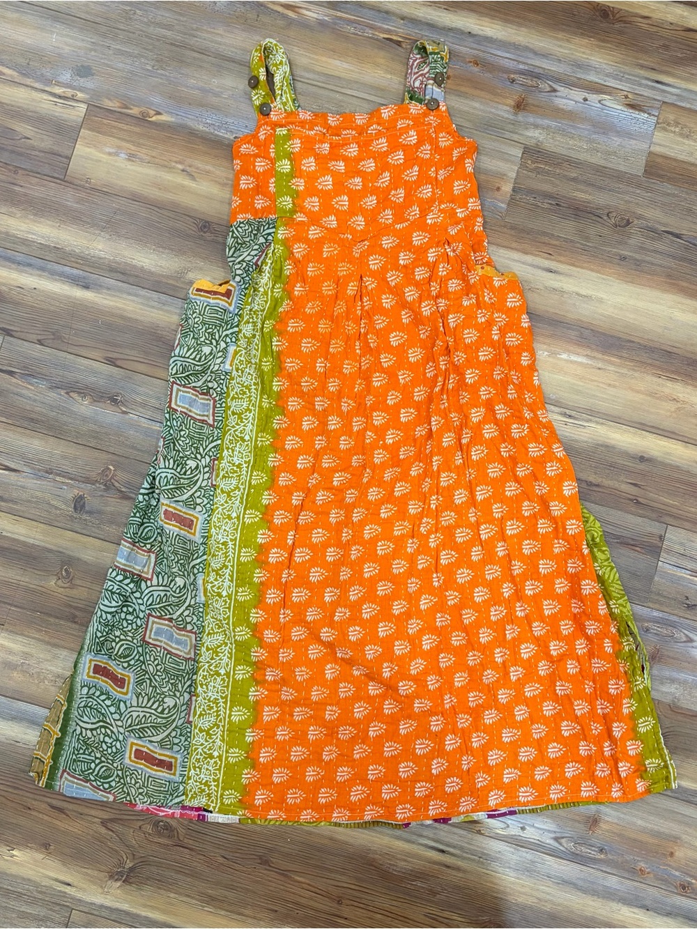 Kantha Maxi Overalls Dress